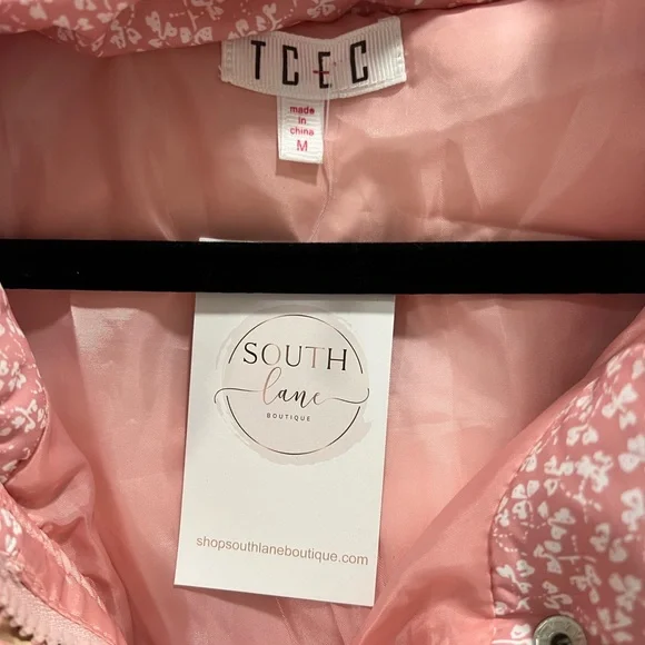TCEC Pink Floral Puffer Jacket - Picture 2 of 4
